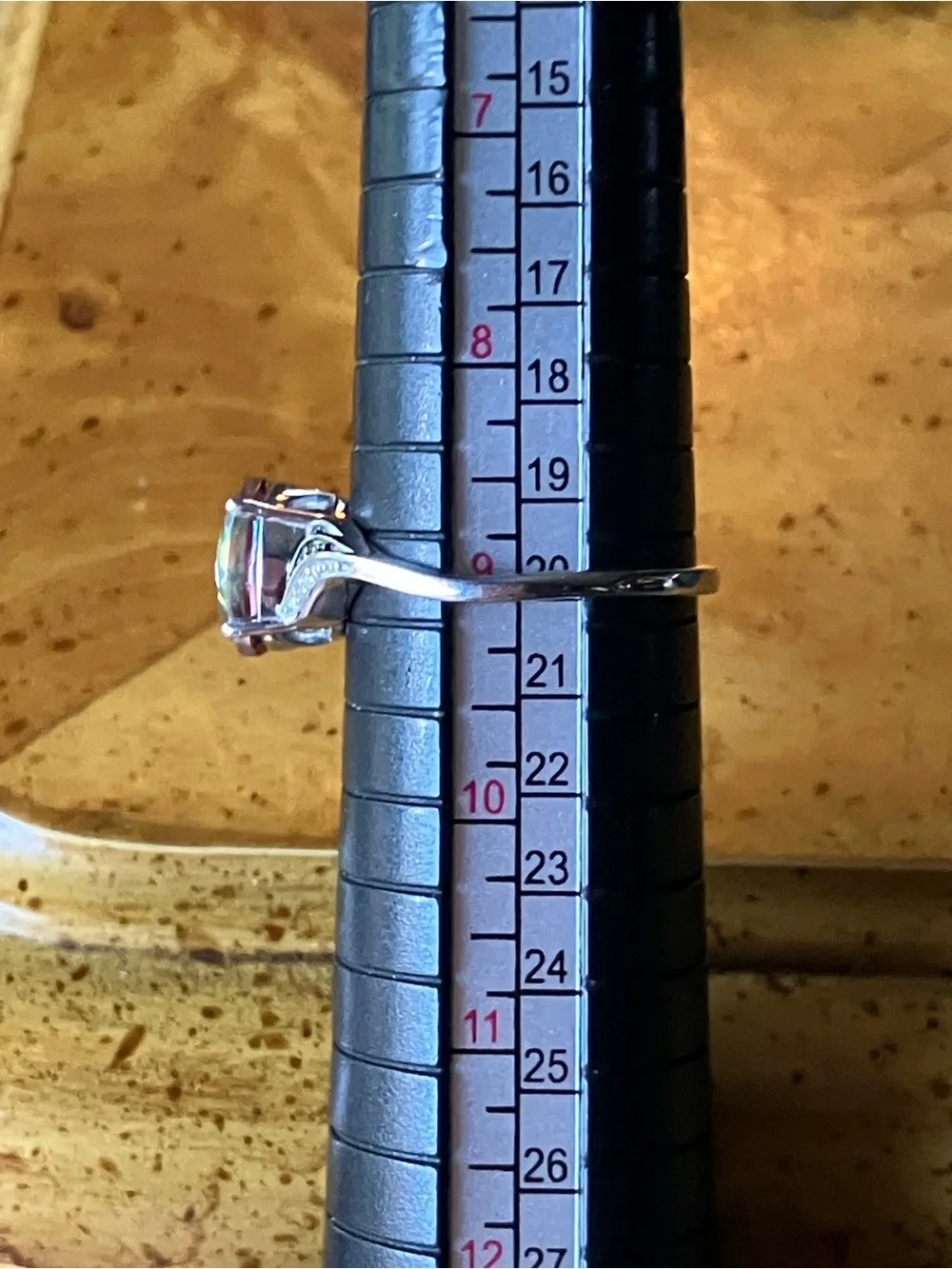 Northern Lights Quartz Diamond Ring Size 9